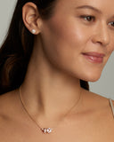 Morganite Oval and Kunzite Cushion Cut Pendant Necklace with Diamonds