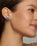 Floral Studs with Opal and Diamonds