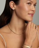 Diamond Oval and Round Link Bracelet