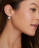Blossom Drop Earrings with White Topaz