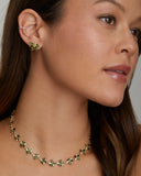 Green Tourmaline Leaf Necklace