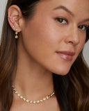 Round Edge Diamond Drop Earrings