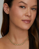 Twisted Edge Diamond Necklace with Blackened Bezels