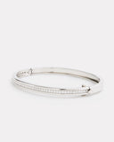 Narrow Hinged Bracelet with Diamonds
