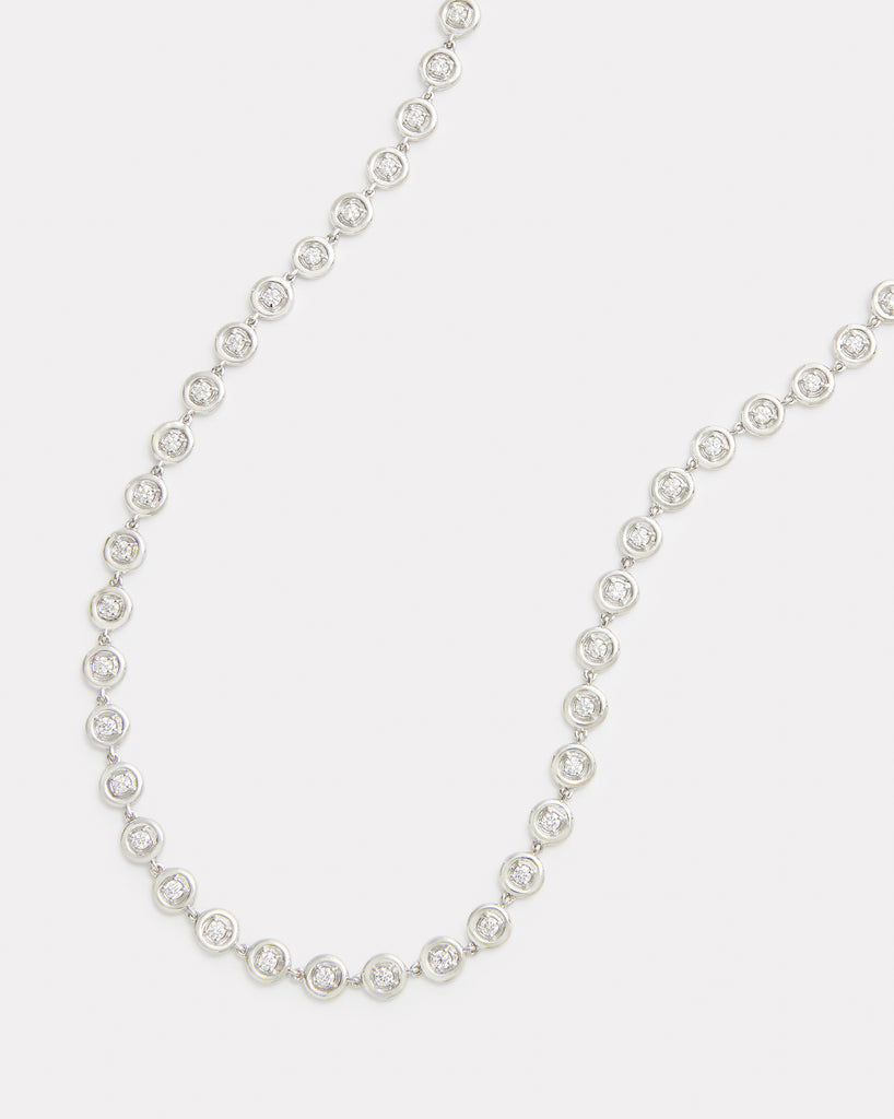 Round Edge Diamond Necklace