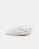Domed Ring with Diamonds