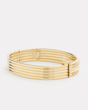 Five Row Hinged Bangle with Diamonds