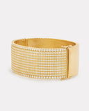 Twelve Row Diamond Hinged Bangle