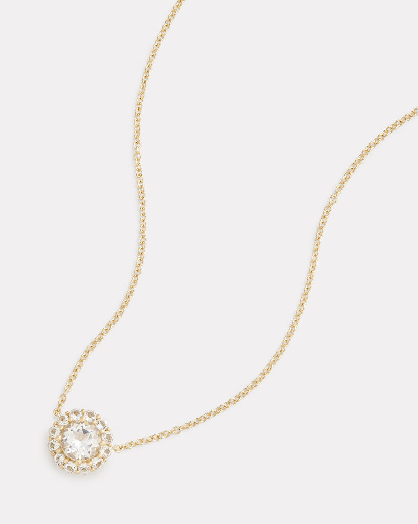 Blossom Necklace with White Topaz