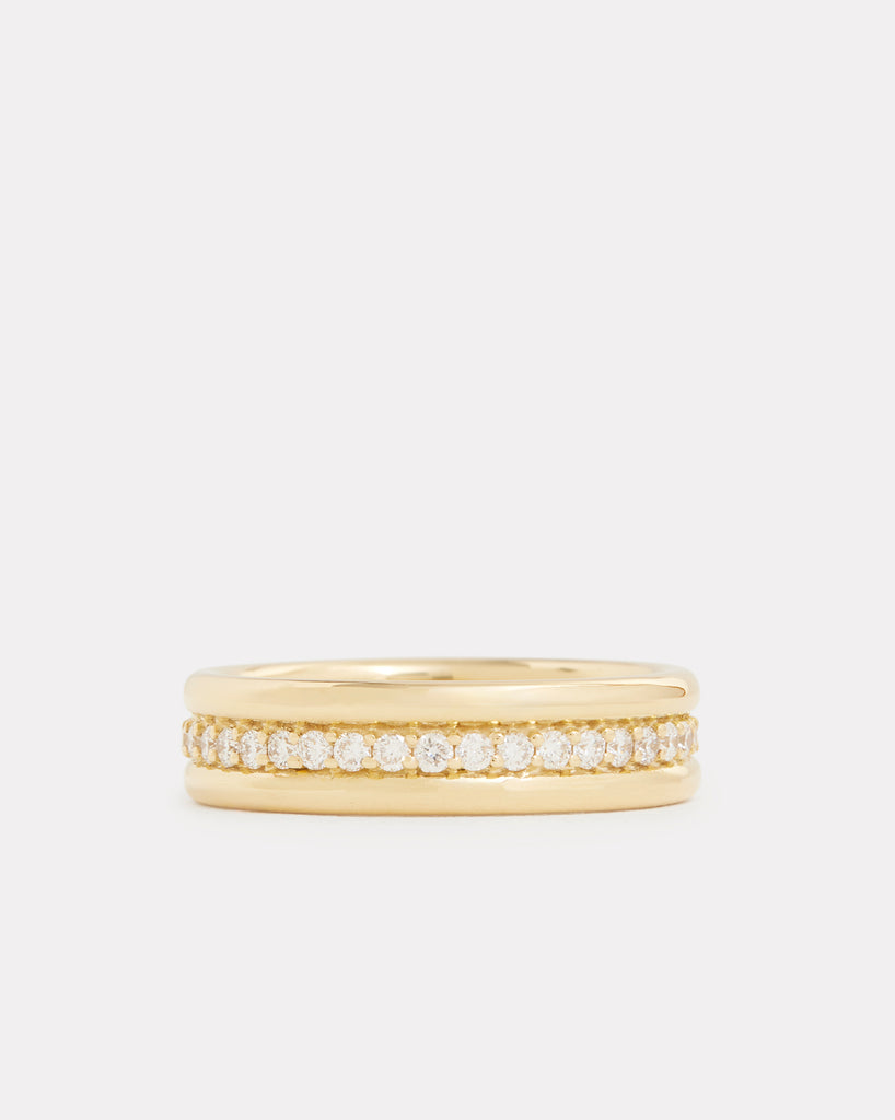 Three Row Band with Diamonds