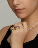 Emerald Cut Tourmaline Ring