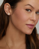 Diamond Edge Pearl Studs
