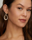 Pear Shape Pearl and Diamond Earring