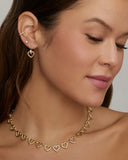Script Heart Drop Earrings