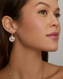 Floral Drop Earrings with Morganite, Pink Tourmaline, and Diamonds