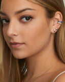 Thin Blackened Diamond Ear Cuff