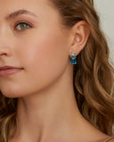 Aquamarine, London Blue Topaz, and Diamond Drop Earring