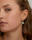 Green Tourmaline, Green Amethyst, and Diamond Drop Earrings