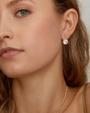 Blossom Drop Earrings with White Topaz