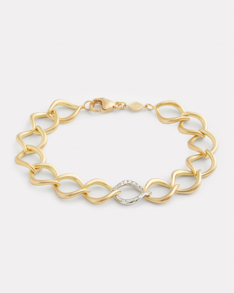 Aladdin Link Bracelet with Diamond Link