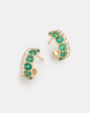 Emerald and Diamond Hoop