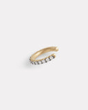 Thin Blackened Diamond Ear Cuff