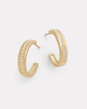 Diamond Hoop with Gold Edge