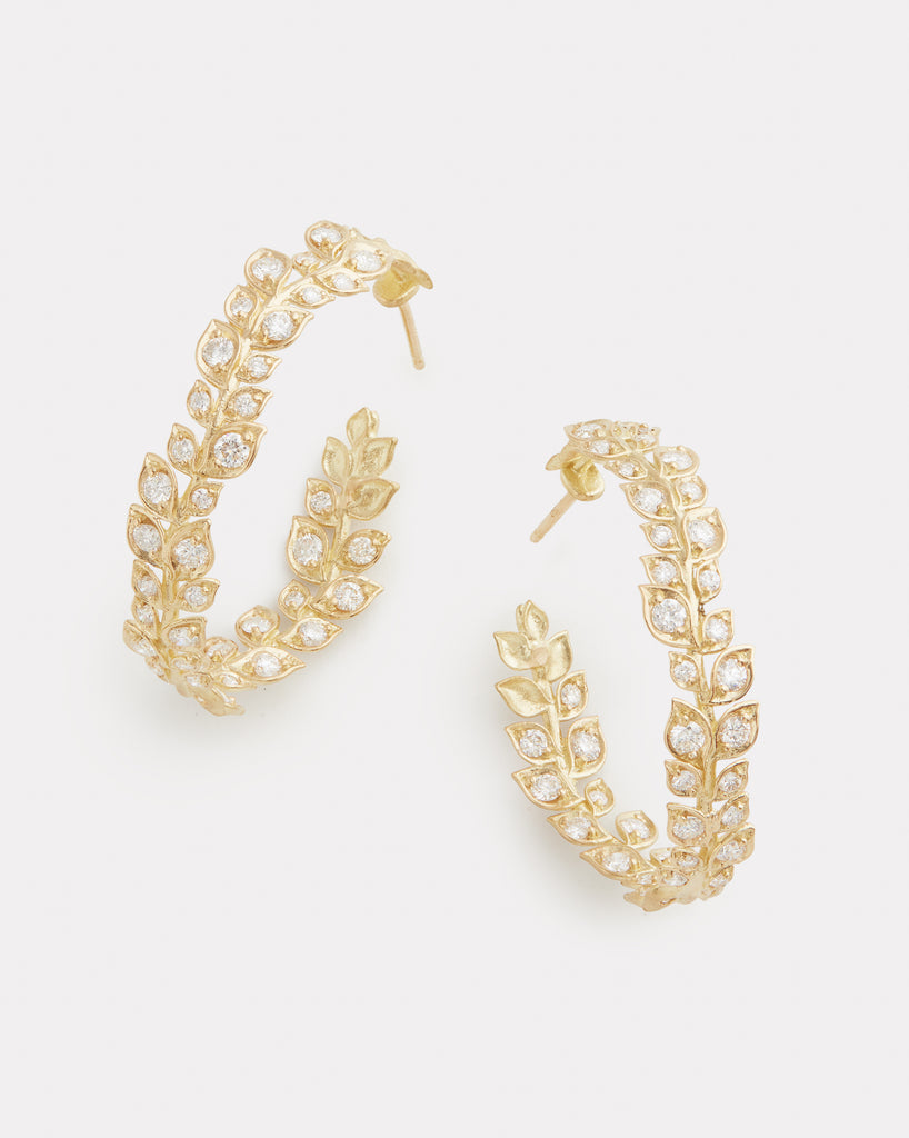 Vine Hoop Earrings