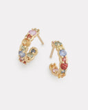 Multicolor Sapphire Hoop