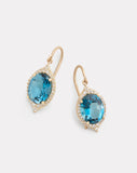 Aladdin Earring with London Blue Topaz and Diamonds