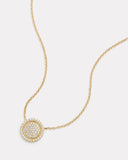 Diamond Disc Pendant Necklace