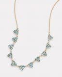 Aquamarine Cluster Necklace with Diamonds