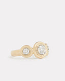 Round Edge Diamond Ring