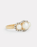 Diamond Edge Pearl Ring