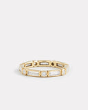 Round and Baguette Diamond Band