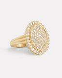Diamond Oval Cocktail Ring