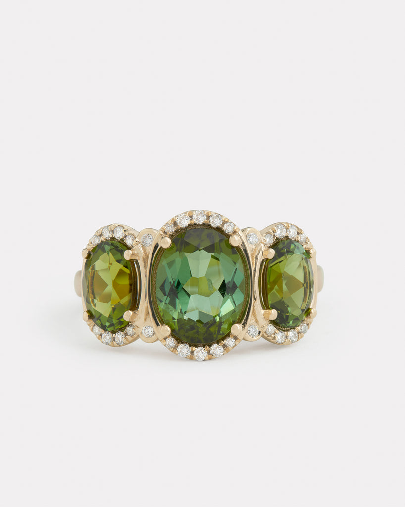 Green Tourmaline Oval Ring