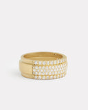 Diamond Edged Ring with Pave Diamonds