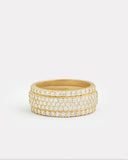 Diamond Edged Ring with Pave Diamonds