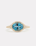 Aladdin London Blue Topaz and Diamond Ring