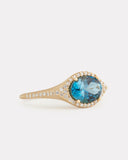 Aladdin London Blue Topaz and Diamond Ring