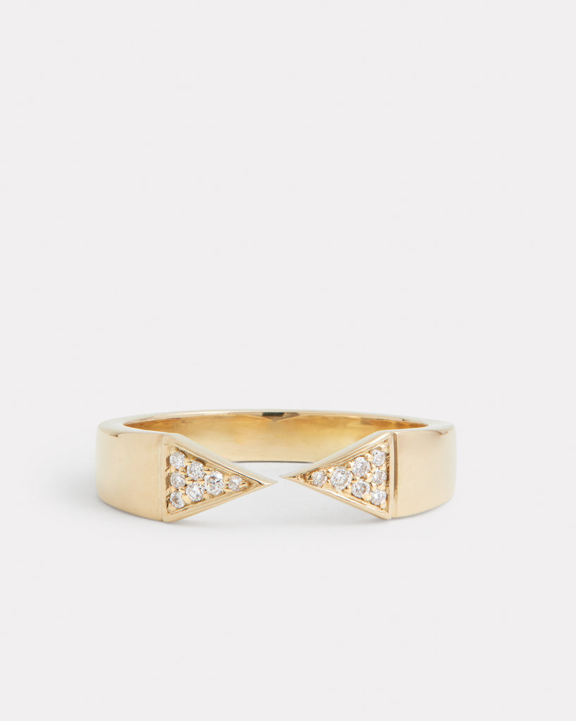 Spike Ring with Diamonds