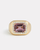 Pink Tourmaline Ring with Diamonds