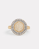 Diamond Disc Ring with Blackened Edge