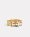 Three Row Diamond Band with Blackened Edge