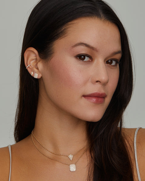 Kite Shape Diamond Studs