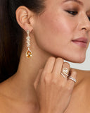 Ombre Earring with Tourmaline, Citrine and Diamonds