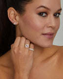 Morganite Cluster Stud