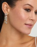 Asymmetrical Earring with Aquamarine and Diamonds
