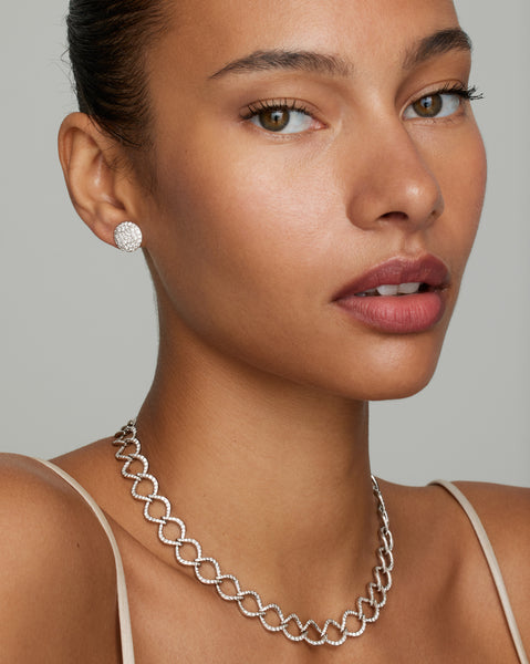 Aladdin Studs with Diamonds